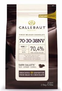 CALLEBAUT שוקולד קליבו 70.4% מריר 10 ק"ג אריזה מקורית