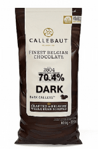 CALLEBAUT שוקולד קליבו 70.4% מריר 10 ק"ג אריזה מקורית