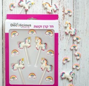 סוכריות לקישוט קאפקייקס \ עוגה - חד קרן