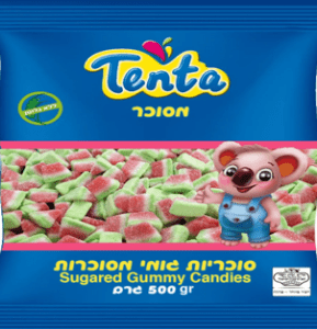 סוכריות גומי מסוכר - אבטיח 500 גרם - ללא גלוטן
