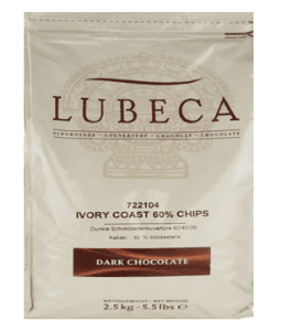 שוקולד מריר לובקה 55% - 2.5 ק"ג - LUBECA