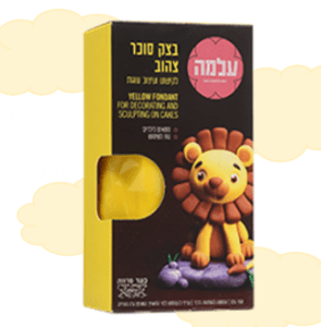 עלמה בצק סוכר צהוב- 150 גרם