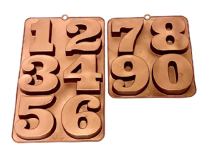 תבנית סיליקון ספרות עומדות גובה 8.5סמ
