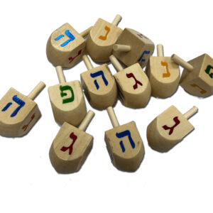 סביבון עץ כיתוב מבריק 10 יח'