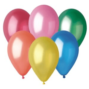 בלון מטאלי מיקס צבעים, ארוז 10 יח'