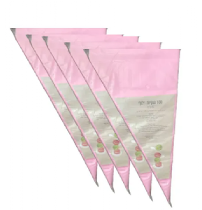 שקיות זילוף ורודות 100 יחידות 36 ס"מ